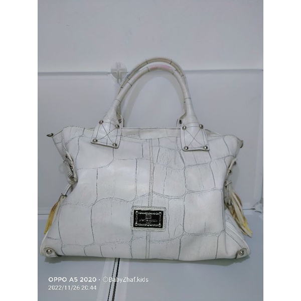 TAS KULIT PRELOVED PIERRE CARDIN MOTIF CROCO