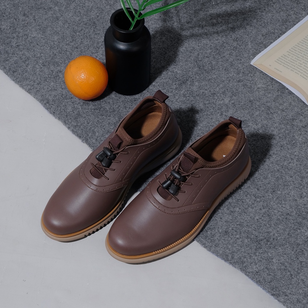 ORCA BLACK ORIGINAL x VOLVE PROJECT Sepatu Formal Full Hitam Tali Pria Pantofel Kerja Kantor Dinas Resmi Guru Kantoran Wisuda Kuliah Pesta Undangan Kondangan Nikah Modern Casual Oxford Semi Kulit Premium Footwear Big Size Ukuran Jumbo 44 45 Keren Kekinian