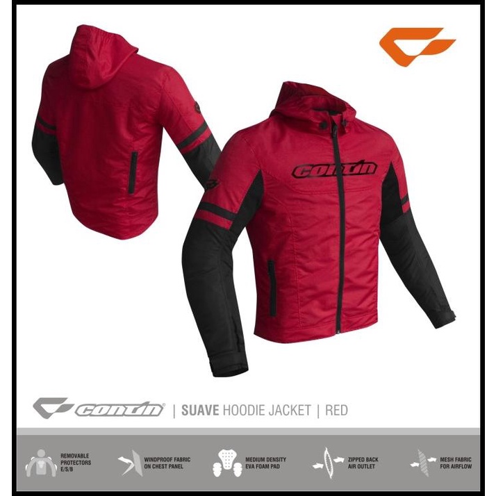 Jaket Contin Suave Red | Jaket Motor Contin