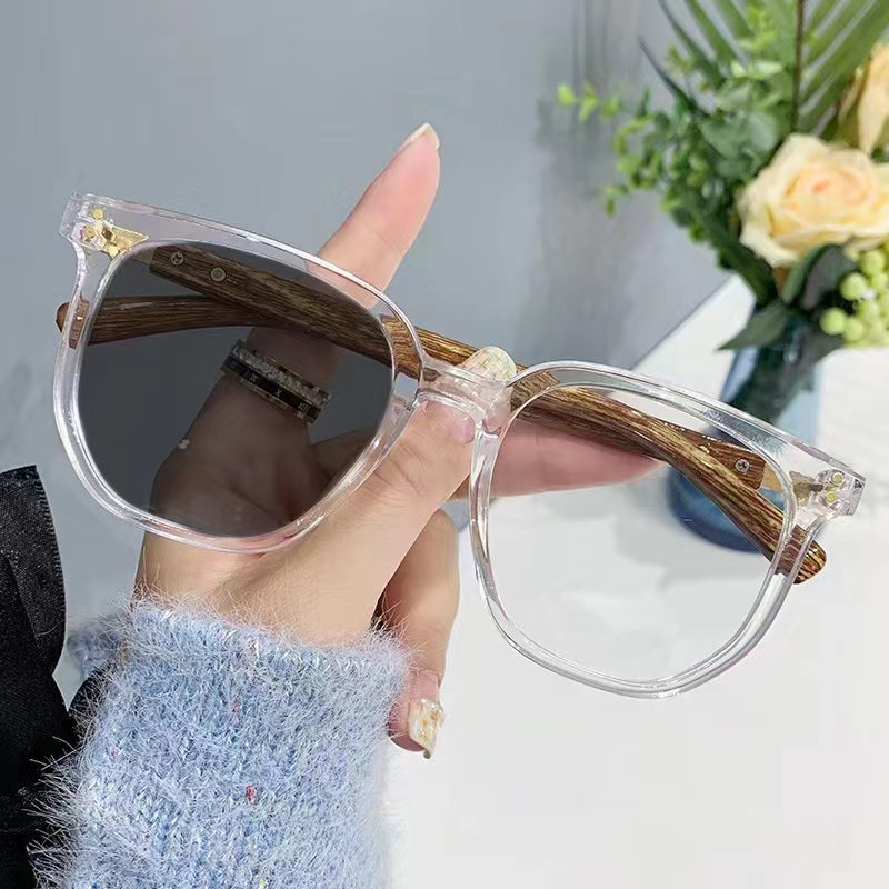 Kacamata Photochromic Anti Radiasi Anti Blue Light Bahan Kayu Untuk Pria Dan Wanita