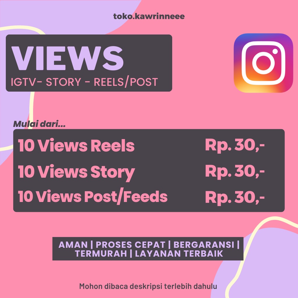 PROMO SOFTWARE - Views Tayangan Reel, Feeds, Story | Views Reels, Views Story
