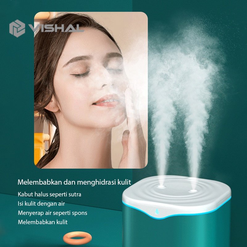 VISHAL 2 Mist Humidifier Purifier Motif Rusa Pelembab Udara With LED Light Warna VS-1833