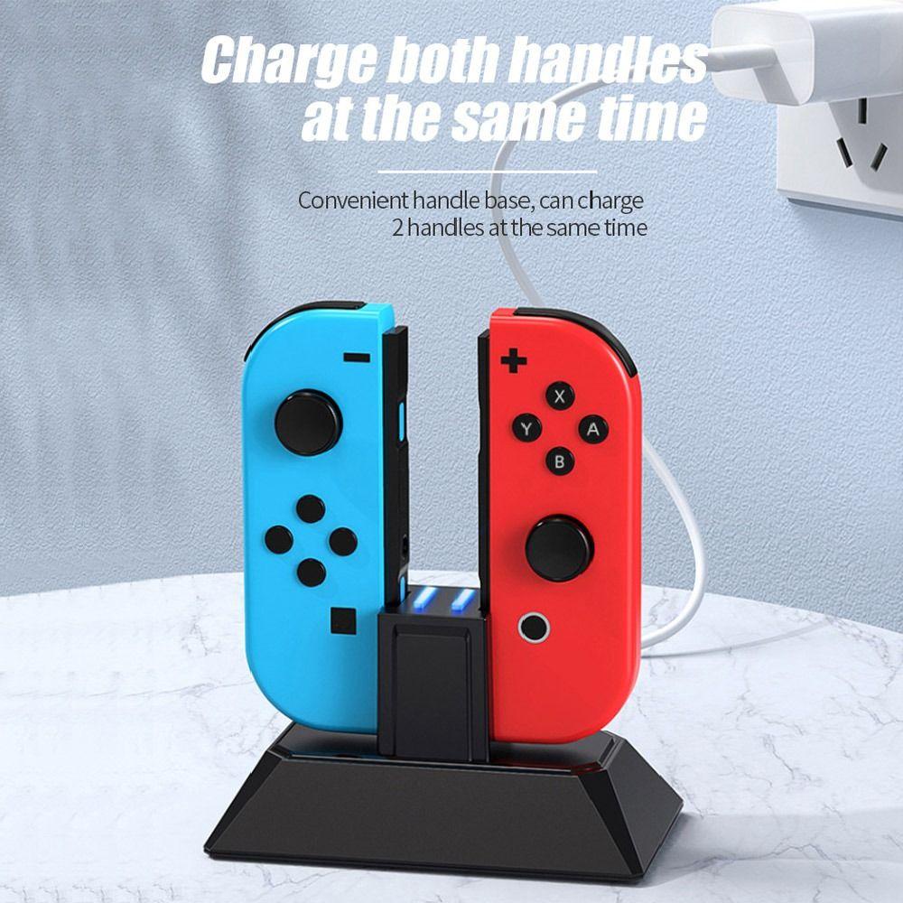 Top Charging Stand Aksesoris Untuk Nintendo Switch LED Indicator Game Handle