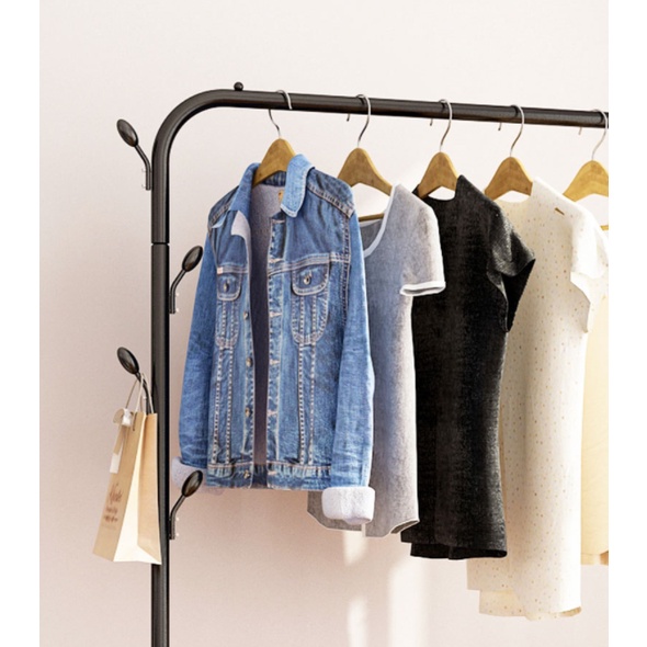 Stand Hanger Single Besi Kuat Butik Display Gantungan Baju