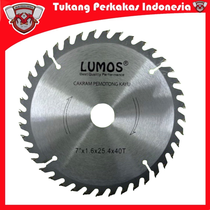 Lumos Circulaw Saw Blade 7 inch 40T Mata gergaji potong kayu 7”x40T