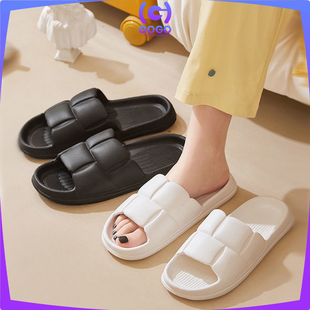 GOGO-S51 Sandal Jelly Wanita Korean Style Import Bahan EVA Anti Slip Sandal Rumah / Sendal Kamar Mandi Cewek Elastis Empuk Soft Slipper Elastic