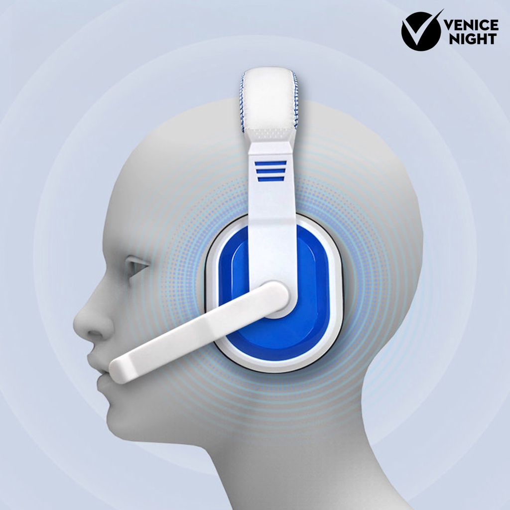 (VNEP) (Berkabel) PG-R023 Headset Gaming Profesional Stereo Soft Over-ear Headphone dengan Mikrofon untuk PC