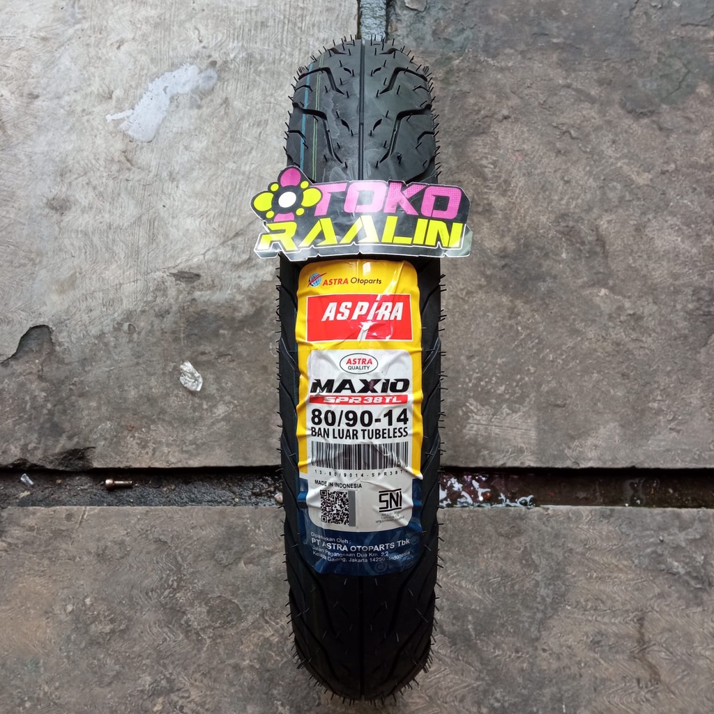 Ban Luar Depan 80/90 - 14 Beat Vario Scoopy Maxio SPR 38 TL Tubless ASPIRA Tubeless