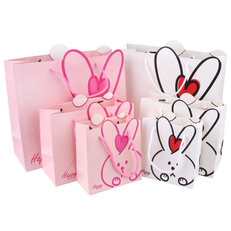 PAOPAO Paper Bag Animal Character Cute Rabbit Fox Lion Tas Kado Premium