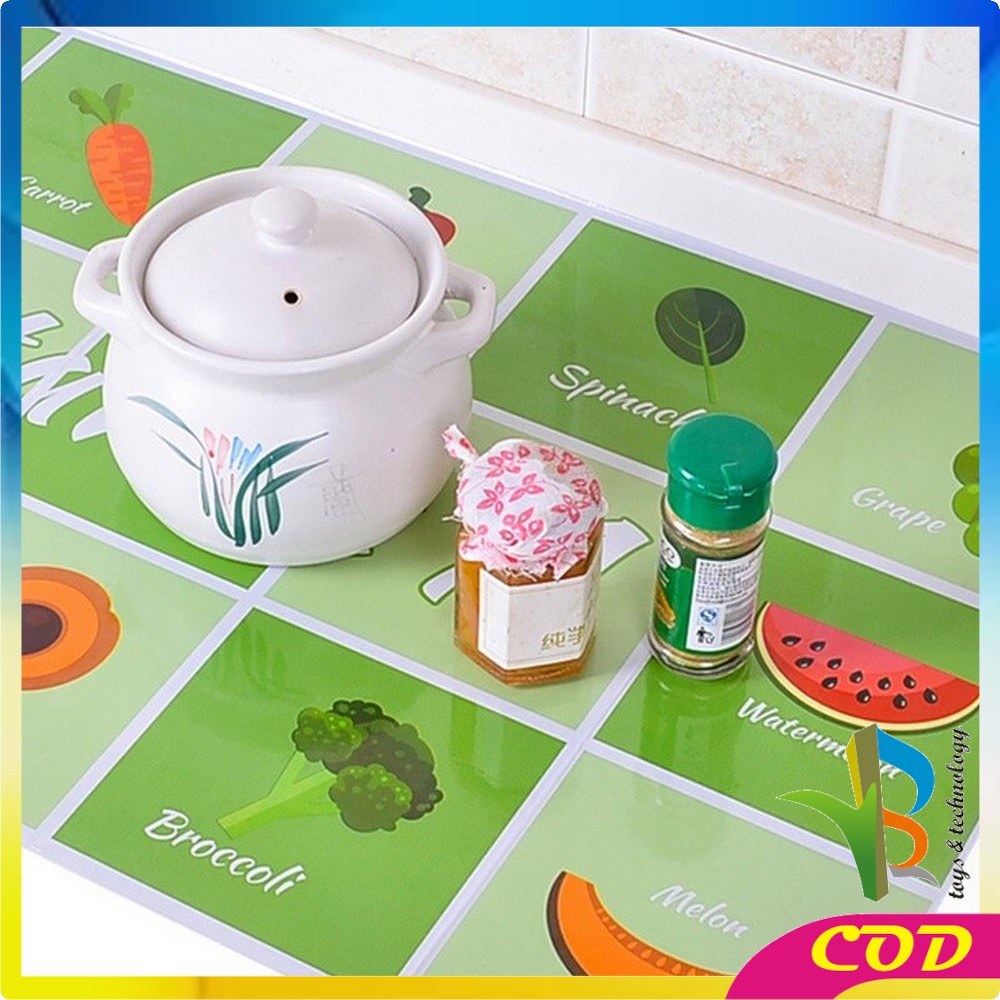 RB-C118 Wall Stiker Dinding Dapur Anti Minyak / Api Wallpaper Sticker Alumunium Foil Dekorasi Dapur