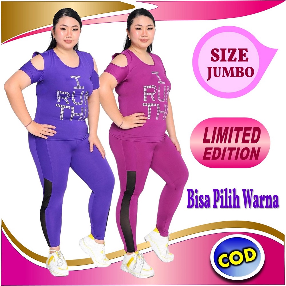 BAJU SENAM AEROBIC SET JUMBO BAJU ZUMBA WEAR WANITA BAJU YOGA GYM Baju Setelan Olahraga Senam Wanita