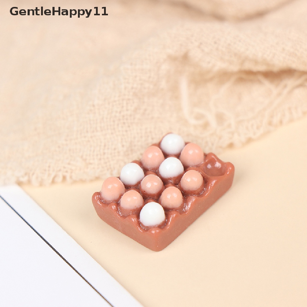 Gentlehappy 6pcs 1: 12rumah Boneka Miniatur Telur Dapur Model Makanan Kitchen Decor id