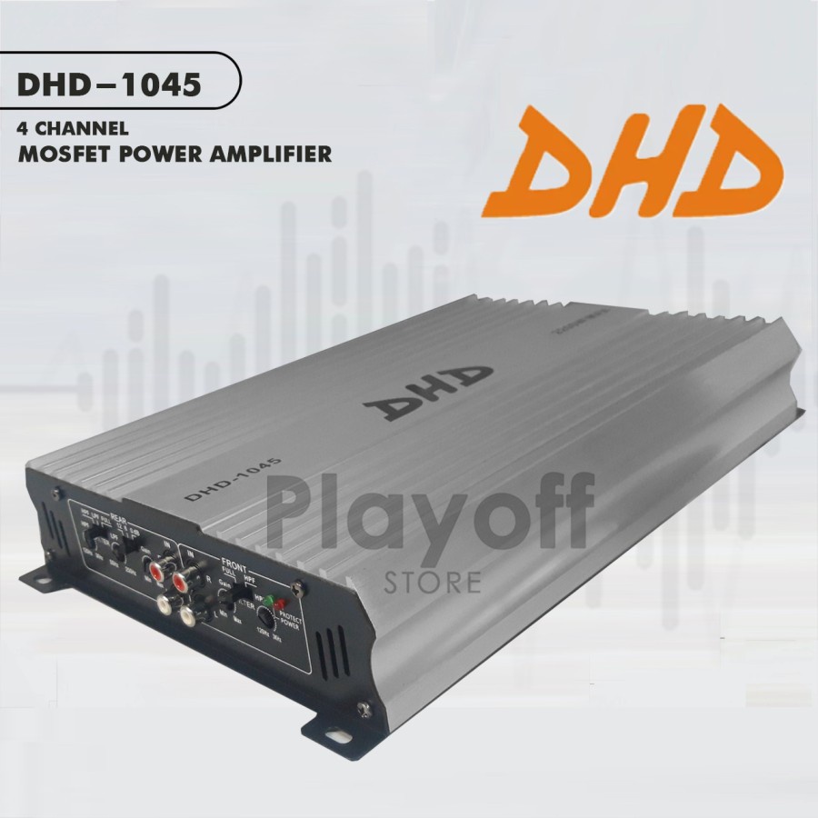 DHD 1045 Power Amplifier 4 Channel Audio Mobil Black And Silver