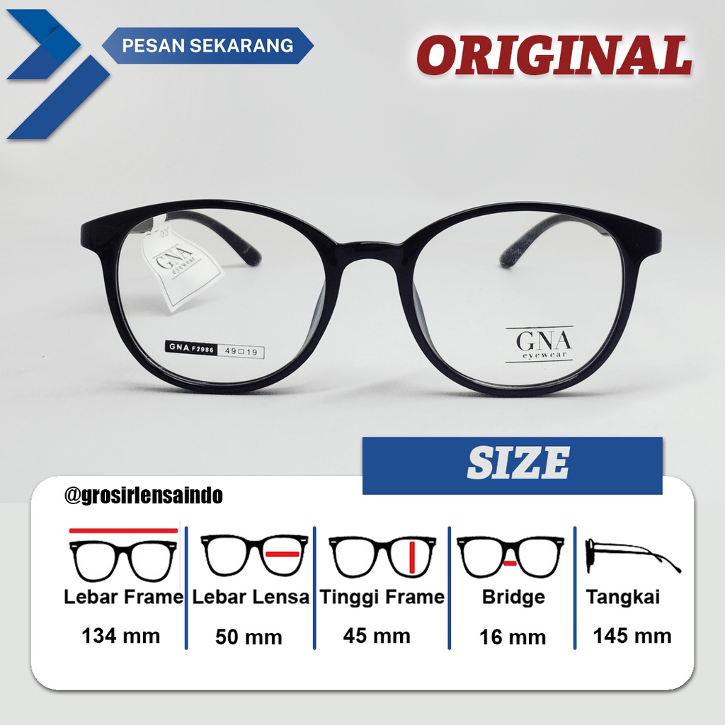 FRAME KACAMATA PRIA/WANITA GNA EYEWEAR ORIGINAL