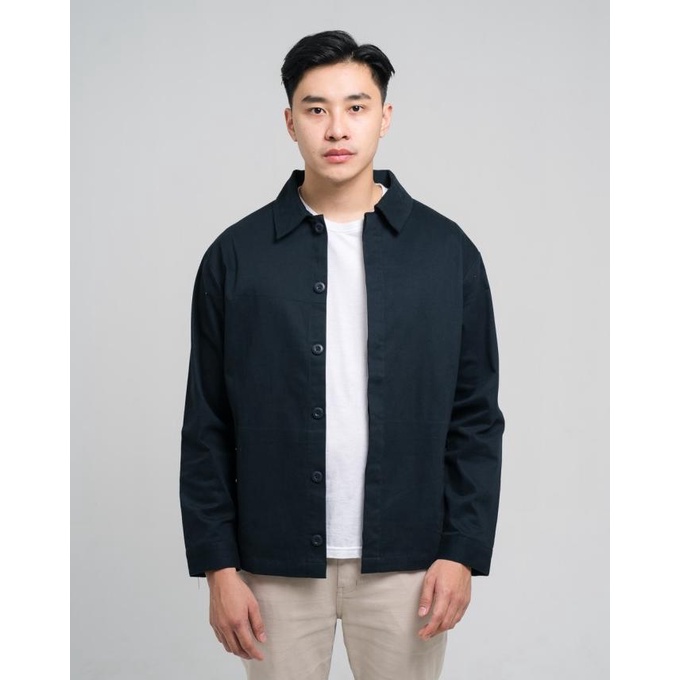 LIVEHAF - Coach Hidden Jacket Navy