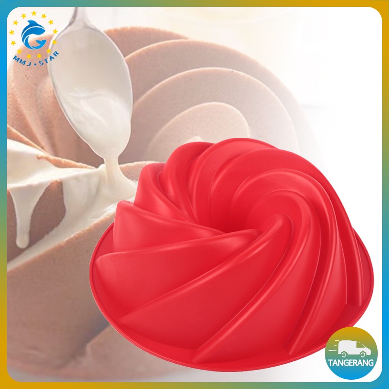 【Silikon】Cetakan Puding Spiral/Loyang Kue Swirl/Cetakan Kue Swirl/Pudding Spiral Mold