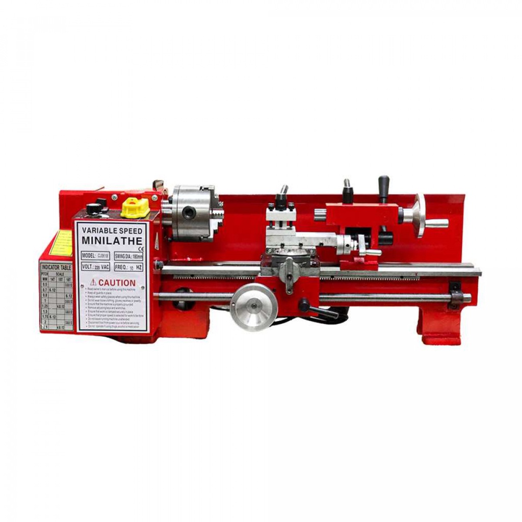 Mesin Bubut Kayu Akrilik Logam Lunak Mini Lathe Wood Working DIY 550W