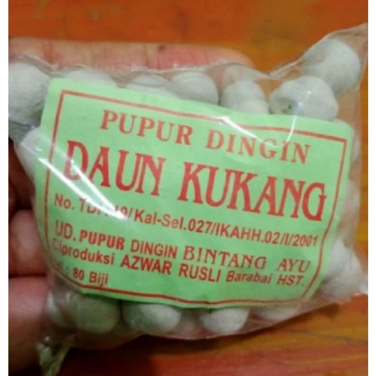 PUPUR DINGIN DAUN KUKANG ASLI KALIMANTAN