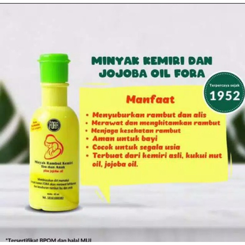 FORA 65ml (minyak kemiri plus jojoba oil)