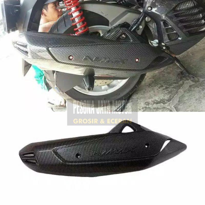 Cover Knalpot Nmax Tutup Knalpot Nmax Karbon Merk Nemo Original
