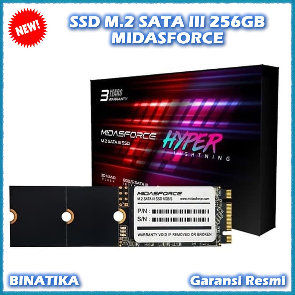 SSD 256 GB MIDASFORCE M.2 SATA III HYPER LIGHTNING SSD 256GB M2 SATA3