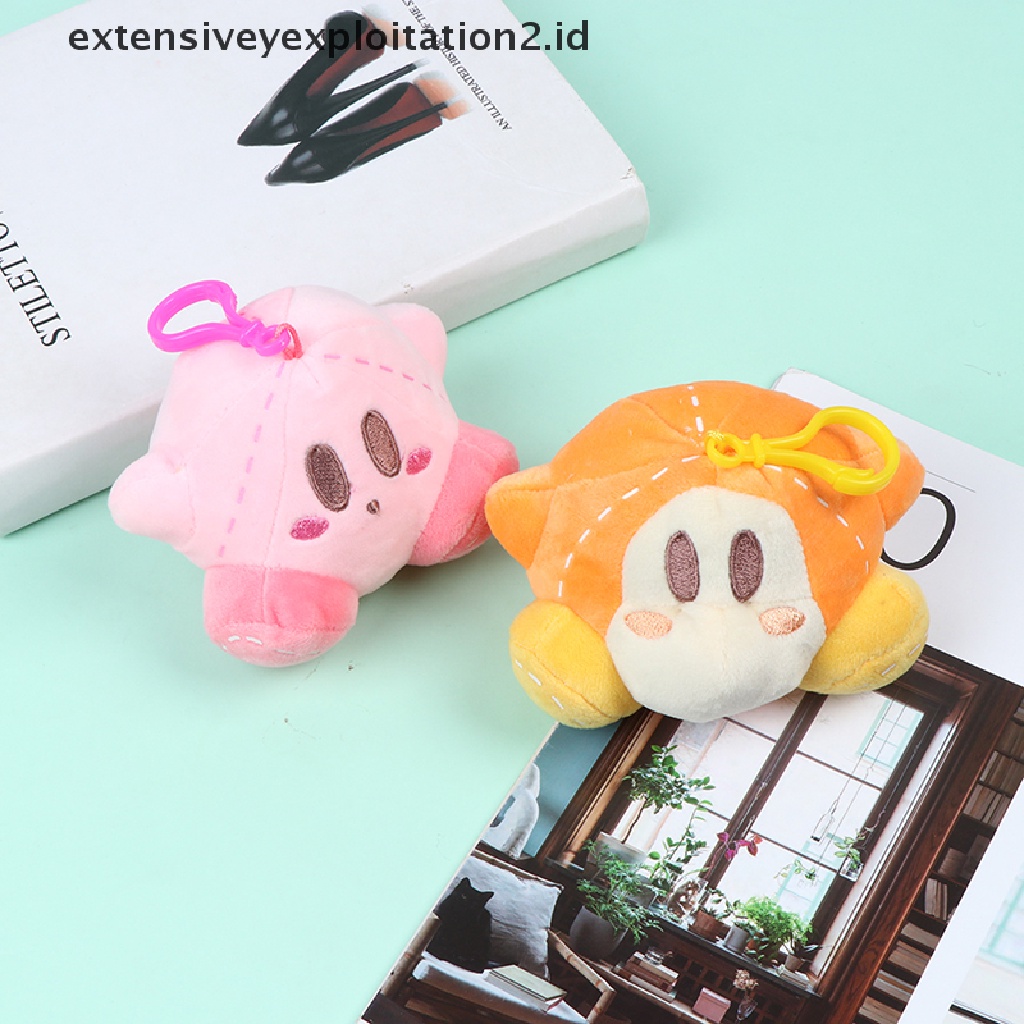 1pc Gantungan Kunci Boneka Plush Model Kirby Star Adventure Game Untuk Anak