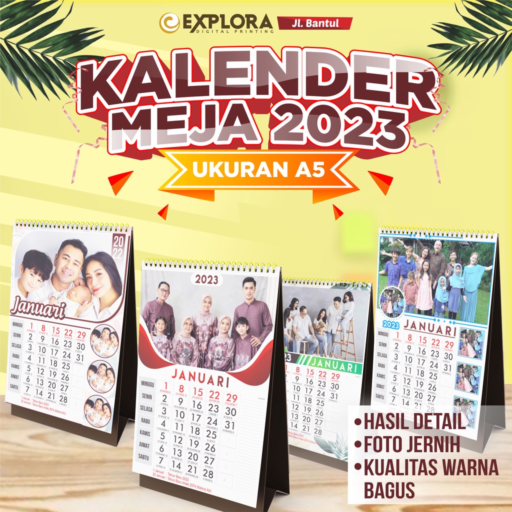 Jual Cetak Kalender Meja 2023 Hardcover Kalender Duduk 1 Sisi A 2023 Termurah Custom Shopee 2431