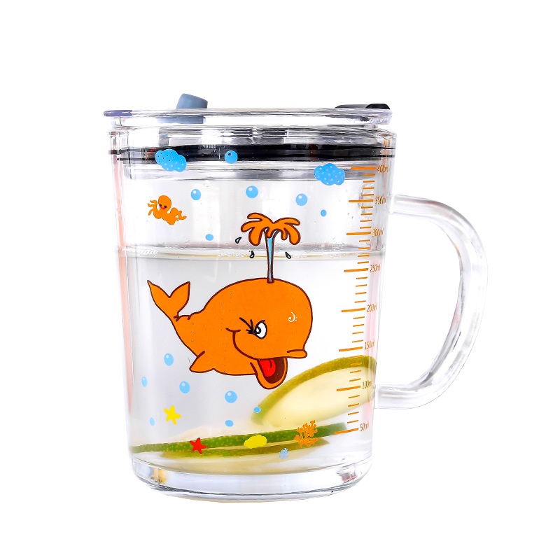 Gelas Minum Anak  Motif Karakter Animal Gratis Sedotan 400ml/Gelas Mug Gelas tumbler Lucu