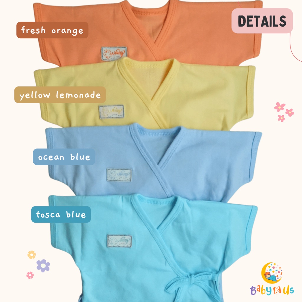 Kimono Pendek Set Nary Baby - Set Kimono Bayi Lengan Pendek Celana Pendek Bahan Kaos 0-3 3-6 bulan