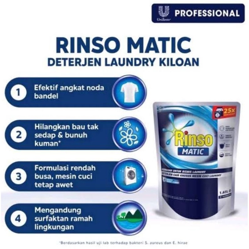 Rinso matic cair 1.65 liter