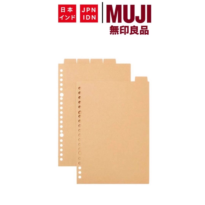 

[ Ready stock ] Muji | pembatas (indeks) binder isi 5 Japan