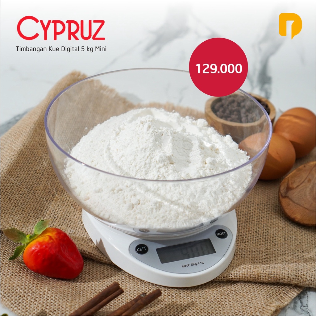 Cypruz Timbangan Kue Digital 5 Kg Mini