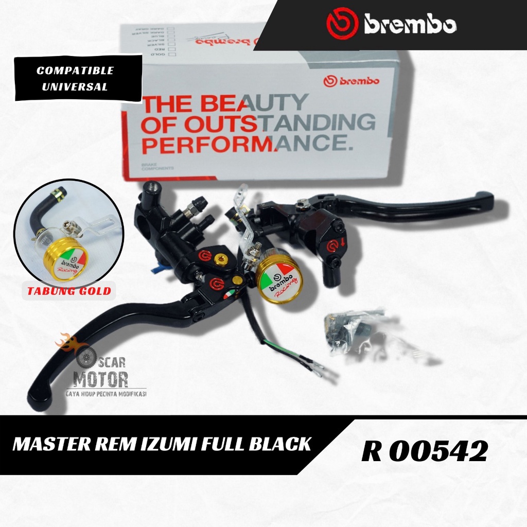 Master Rem Berembo Model Izumi 1 Set Paket Handle Kopling / Rem Universal Semua Motor Oval RCB E2