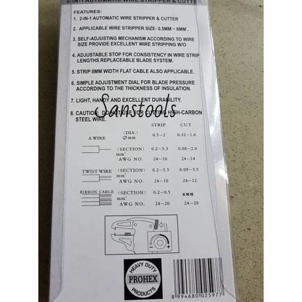 tang kupas kabel Prohex Germany / cable wire stripper pengupas tajam