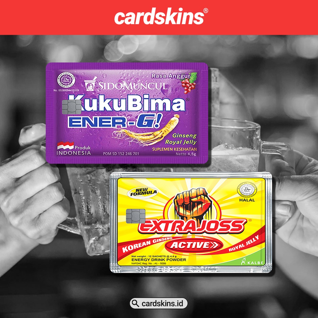 ENERGY DRINK | GARSKIN / STICKER KARTU ATM / SKIN KARTU ATM / DEBIT / CREDIT / EMONEY / FLAZZ | CARDSKINS
