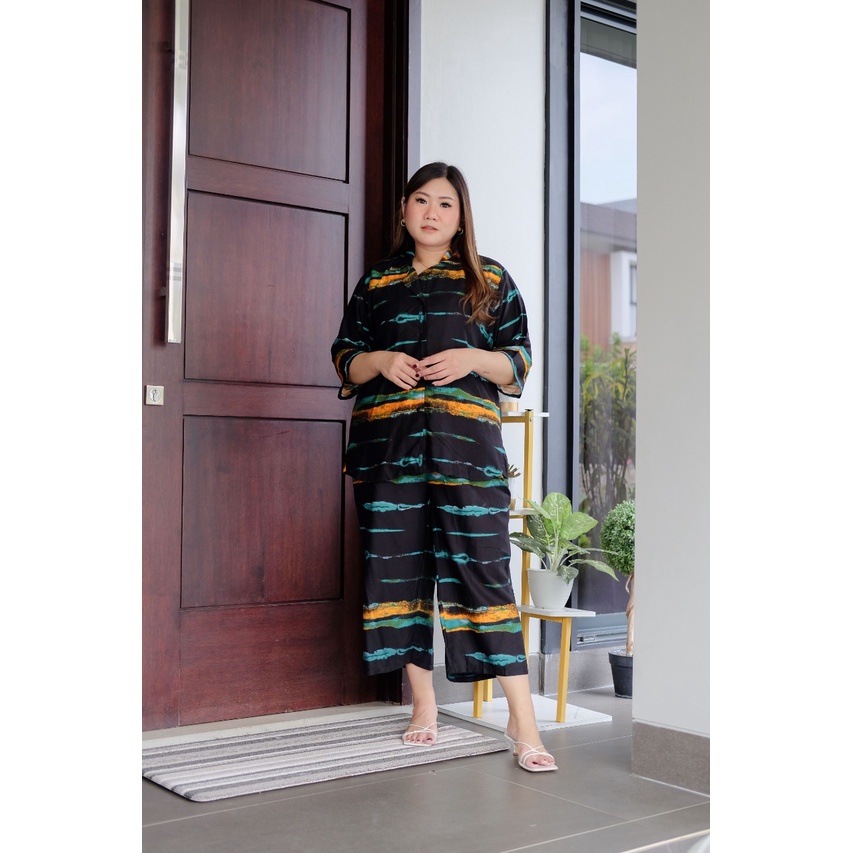 BIGWELL SETELAN 7/8 MOTIF - BIGWELL SETELAN WANITA BIGSIZE - BIGWELL SETELAN JUMBO