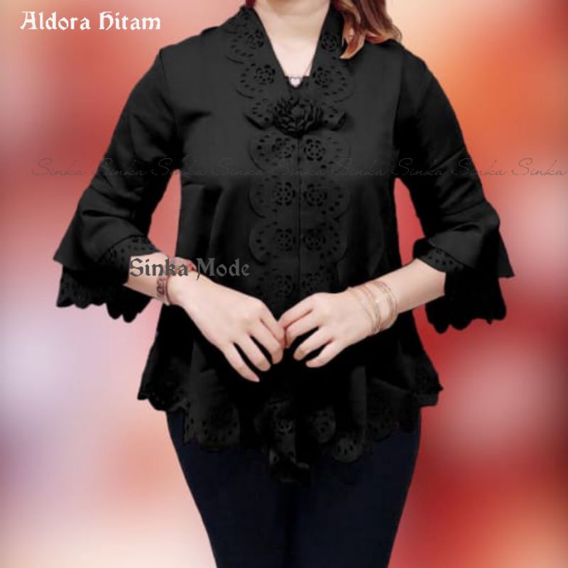 Promo Blouse Kebaya Encim Senada Modern Katun Laser Import