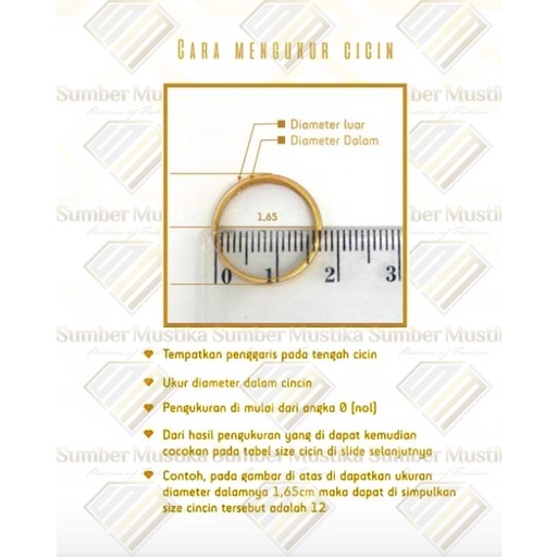 Cincin Emas Muda Model Infinity Kadar Emas 8 Karat