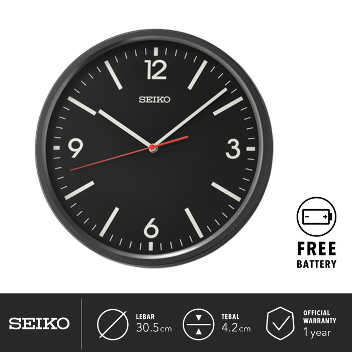 JAM DINDING SEIKO WALL CLOCK QHA009 GARANSI RESMI 1 TAHUN ALL COLOURS - qha009s