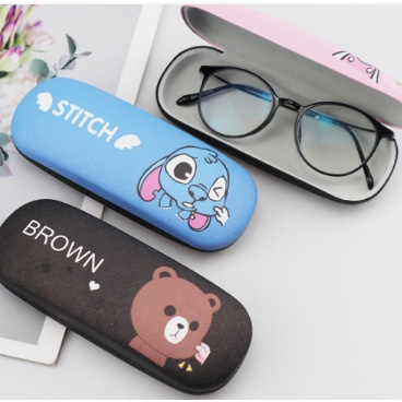 Box Kacamata / Tempat Kacamata Hard Case Motif Karakter Lucu Random
