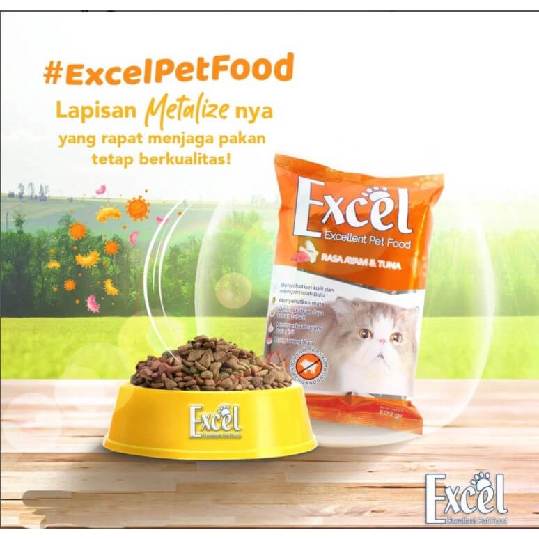 Excel Cat Food Makanan Kucing Kering 500gr