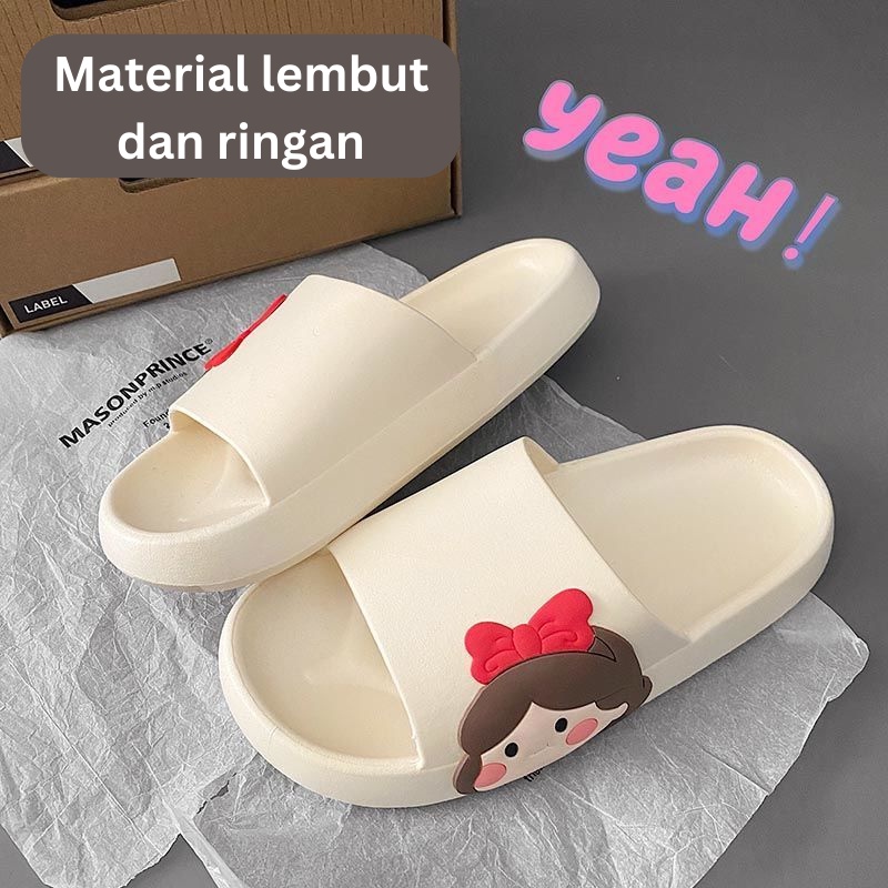 Mainland Sandal Karet Wanita Sendal Rumahan Motif Kartun Lucu HSN122