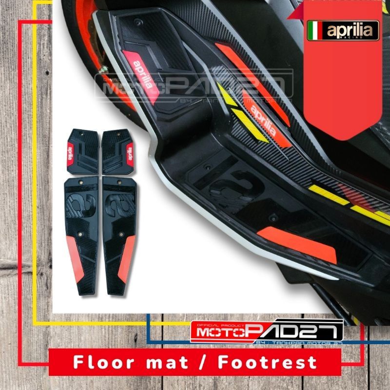 Karpet Footrest Floor Pijakan kaki APRILIA SR-GT200 Premium