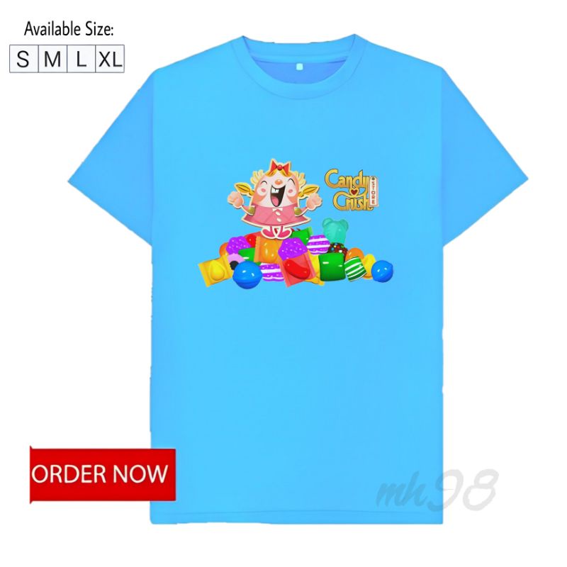 Baju candy Crush Saga/Kaos Candy Crush Saga/t-shirts candy Crush Saga/Baju kaos t-shirts anak peremp