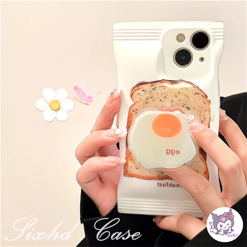 Redmi 12C 10C 10A 10 Redmi Note 12 11 11s 10s 10 9 8Pro Redmi 9T 9C 9A 9 Xiaomi 12 Lite 11Lite 12T 11T 10T Poco M3 X4Pro Snack Bag Case New Style Toast Egg Fashion Phone Case Soft Cover