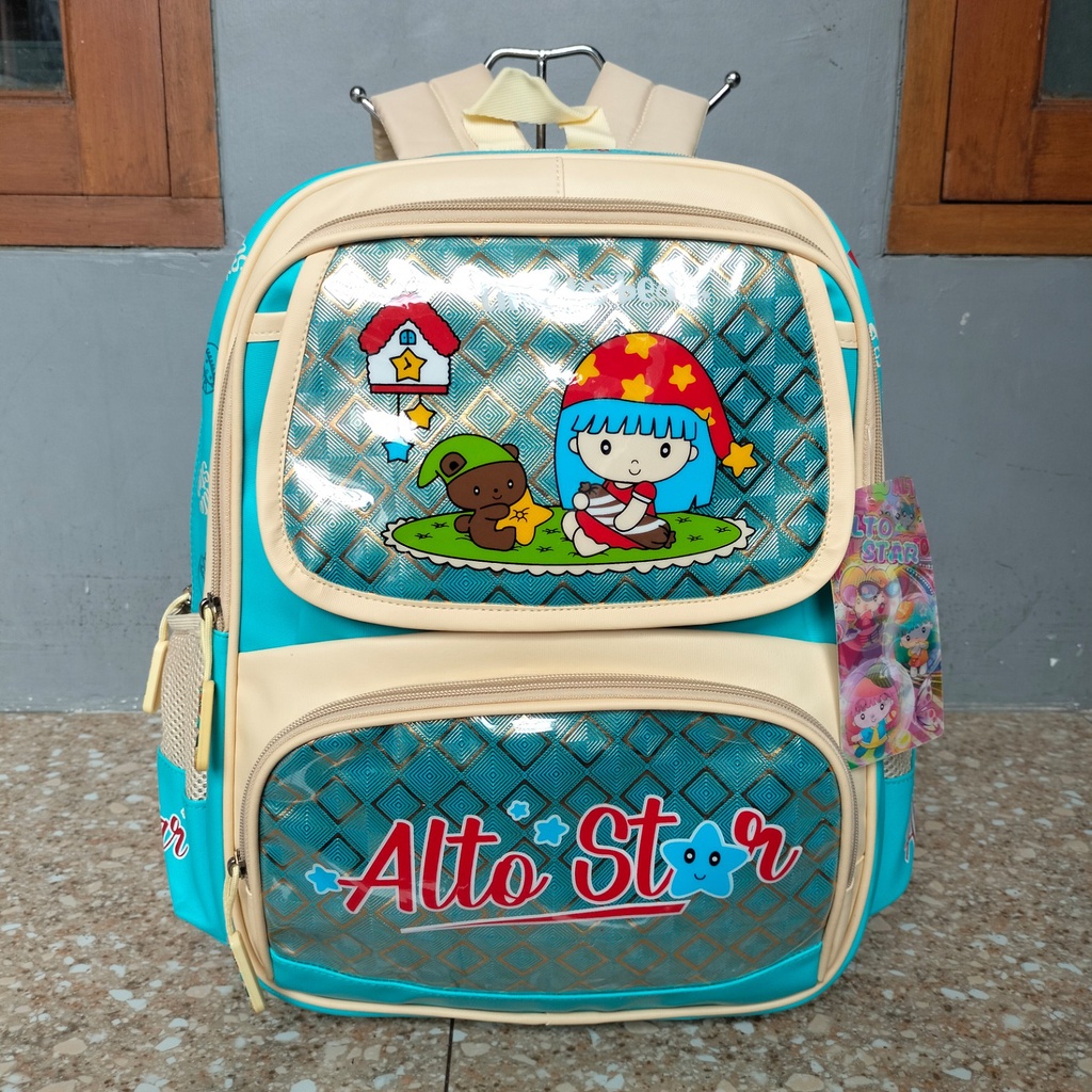 Tas Sekolah Alto Anak TK SD Tas Ransel Backpack Sekolah Anak Perempuan Alto Star Original Time to Be