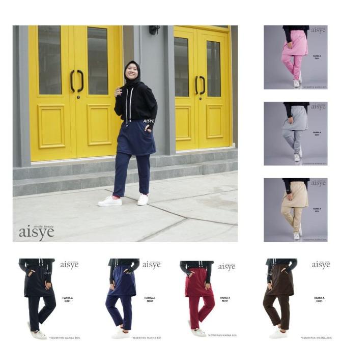 Celana Rok Sepeda Wanita Olahraga Jogging Zumba Senam Muslimah Harra