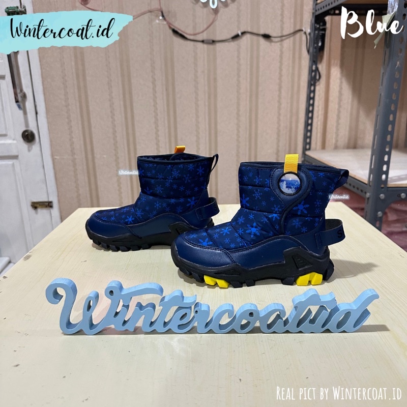 Kids snow boots frozen sepatu salju anak musim dingin anti slip waterproof import ski cowok cewek hangat