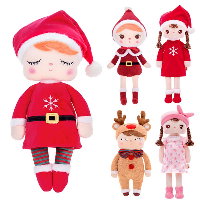 Metoo Reindeer Santa Baby Doll-Boneka Lembut Tidak Beracun Natal