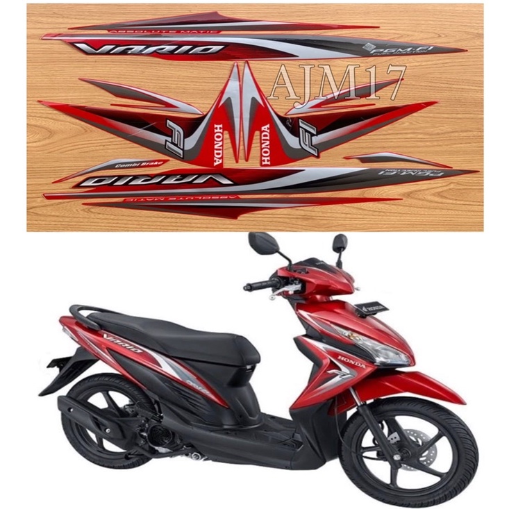 STIKER STRIPING MOTOR VARIO 110 LED 2014 MERAH